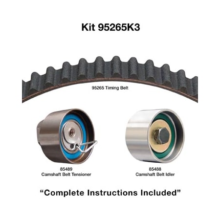 Dayco 97-02 Chry-Dodge-Jeep-Plymouth 2.4L Timing Belt Kit, 95265K3 95265K3